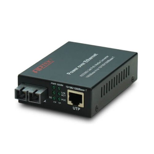 Converter Aptek AP110-20-PoE hỗ trợ POE truyền tín hiệu điện đến 100 mét