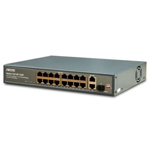 Switch Poe 16 Port 2 uplink 1000Mbps Aptek SF1163P