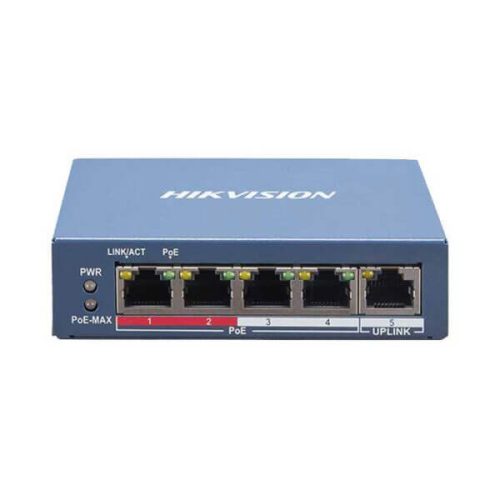 Switch Poe Hikvision 4 Port 1 Port Uplink 100Mbps (DS-3E1105P-EI)