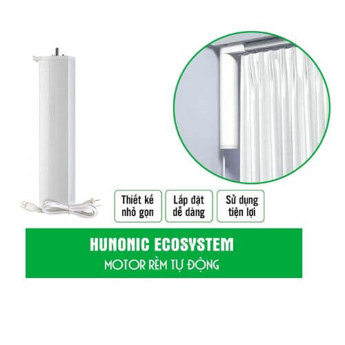 Hình Ảnh Động Cơ Rèm Thông Minh Hunonic Ecosystem Điều Khiển Từ Xa