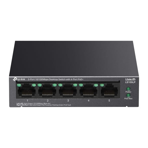Switch Để Bàn 5 Cổng 10/100Mbps với 4 Cổng PoE LS105LP Chính hãng