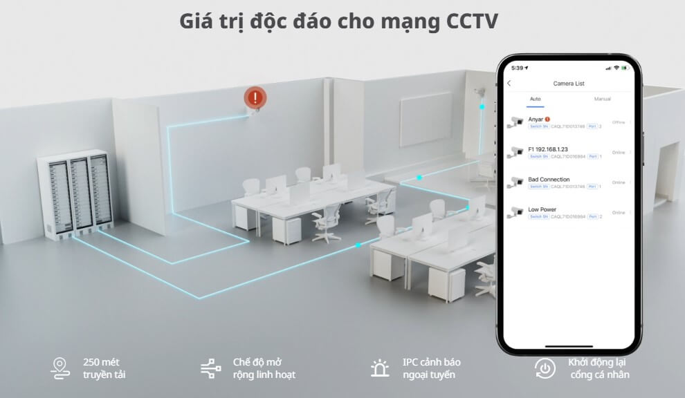 Hình Ảnh RG-ES209GC-P Switch RUIJIE 9 Cổng Poe Chính Hãng