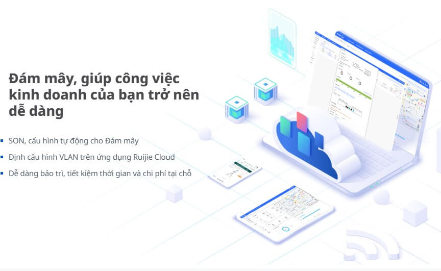Hình Ảnh Switch Ruijie 18 cổng dễ dàng quản lý và cấu hình qua Ruijie cloud
