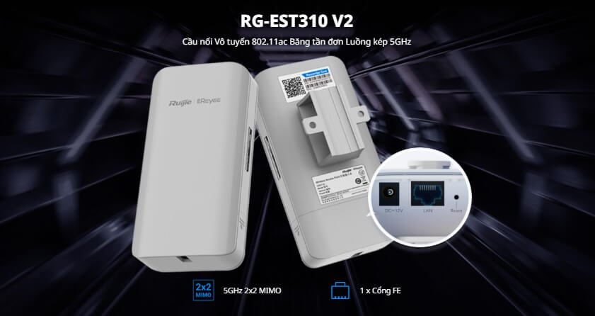 Bộ thu phát sóng không dây ngoài trời RG-EST310 V2 