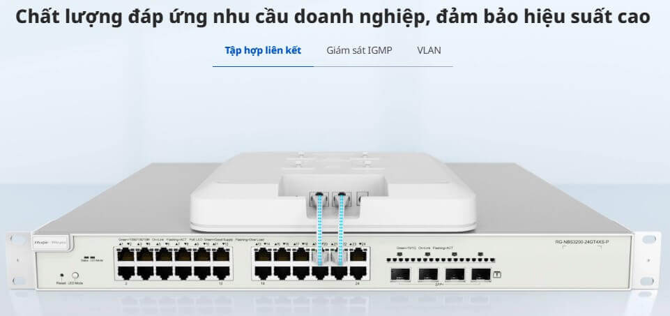 Hình Ảnh RG-NBS3200-24GT4XS-P Switch 24 Cổng Hỗ trợ PoE/PoE+