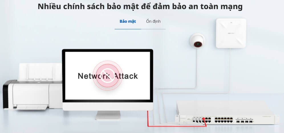 Hình Ảnh RG-NBS3200-24GT4XS-P Switch 24 Cổng Hỗ trợ PoE/PoE+