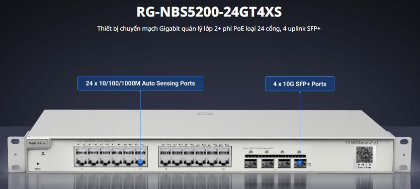 Hình Ảnh Switch 24 Cổng RUIJIE RG-NBS5200-24GT4XS