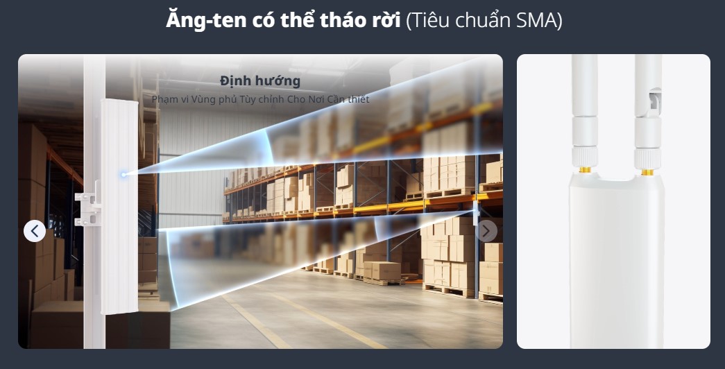 Thiết Bị Wi-Fi Ngoài Trời Tích Hợp Ăng Ten Đa Hướng RG-RAP52-OD 