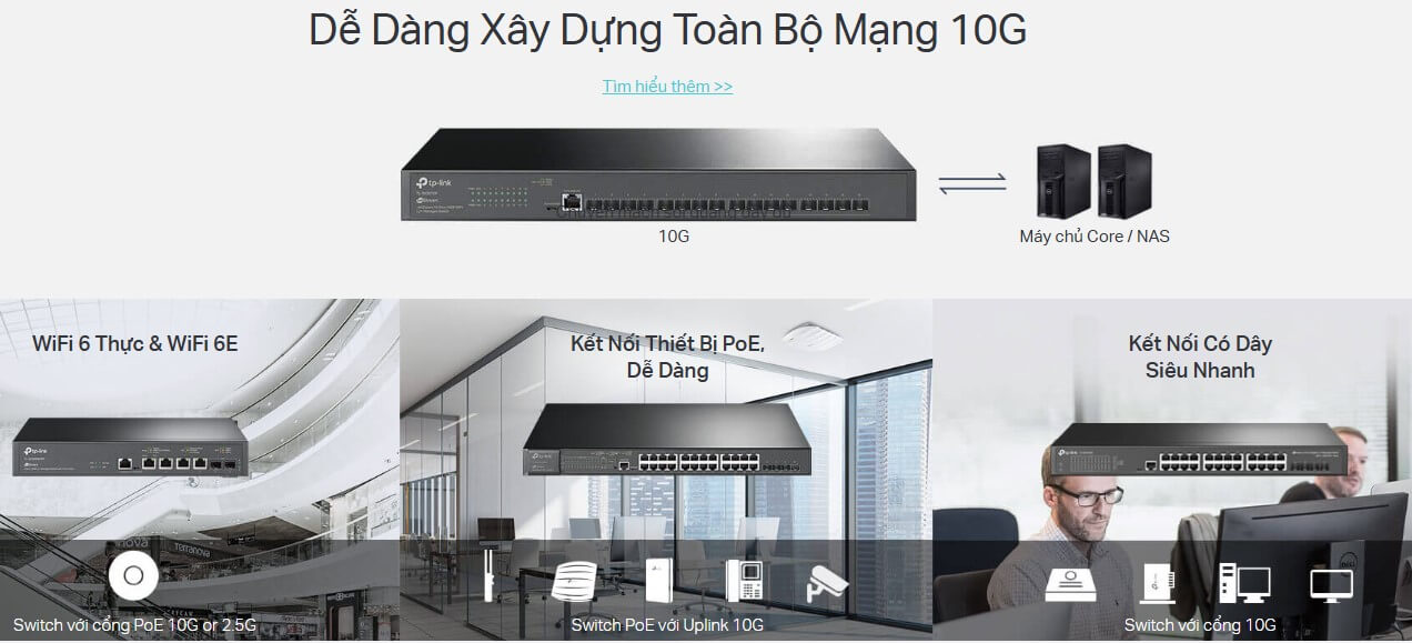 Hình Ảnh TL-SX3206HPP Switch Quản Lý L2+ JetStream 6 Cổng 10GE 200W
