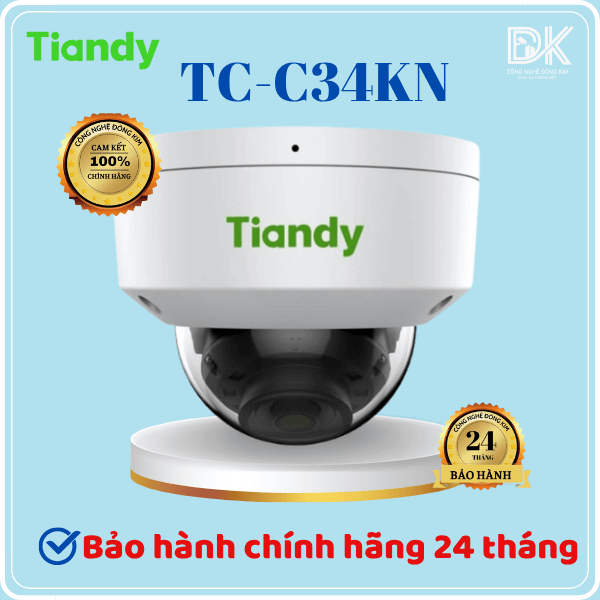 Hình ảnh Camera IP TIANDY TC-C34KN (V4.3) 4MP Dome IK10 Starlight hồng ngoại 30m