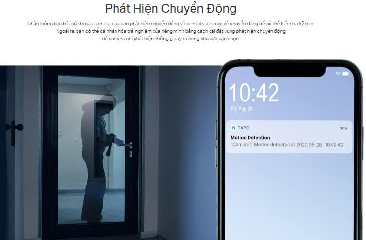 Hình Ảnh Tapo TC60 Camera Wifi An Ninh TP-LINK Phát Hiện Chuyển Động