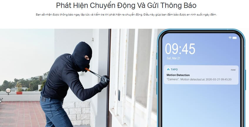 Hình Ảnh TC65 Camera IP TP-LINK Báo Động Âm Thanh và Ánh Sáng