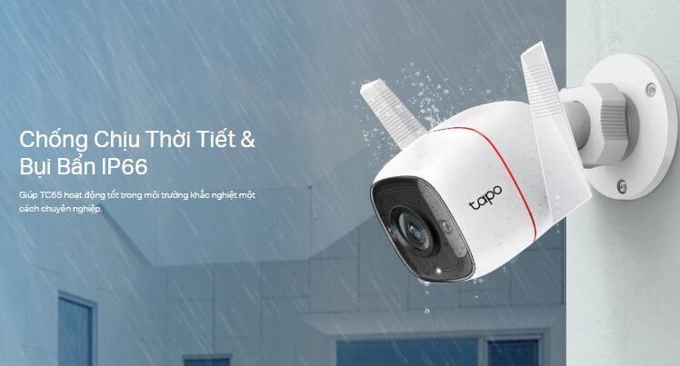 Hình Ảnh TC65 Camera IP 3MP TP-LINK Chống Chịu Thời Tiết, Bụi Bận IP66