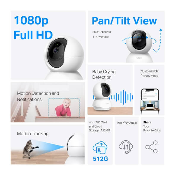 Hình Ảnh Tapo C200P2 Camera IP Tầm Nhìn Ban Đêm 2MP TP-LINK 