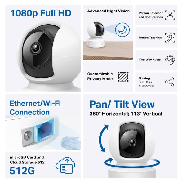 Hình Ảnh Camera IP Xoay Tapo C202 TP-LINK 2MP Độ Nét Cao