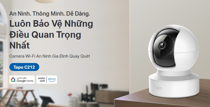 Hình Ảnh Camera IP 360 Độ 3MP TP-LINK Tapo C212 Quay Quét Thông Minh 