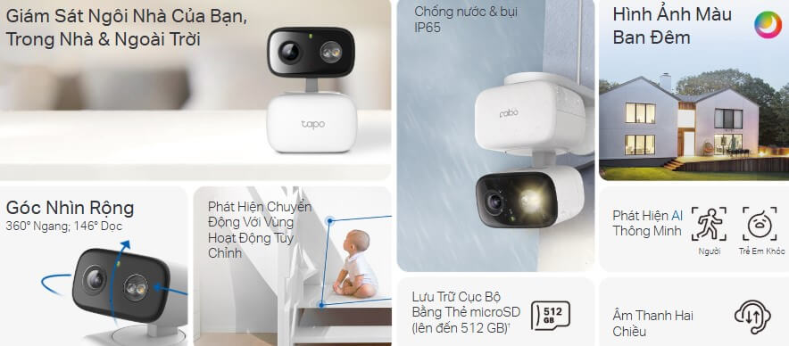 Hình Ảnh Tapo C206 Camera IP TP-LINK 2MP Xoay Nghiêng Linh Hoạt 