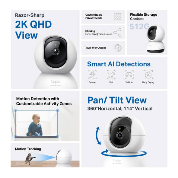 Hình Ảnh Tapo C220 Camera IP TP-LINK 4MP Quay Quét 360 Độ 