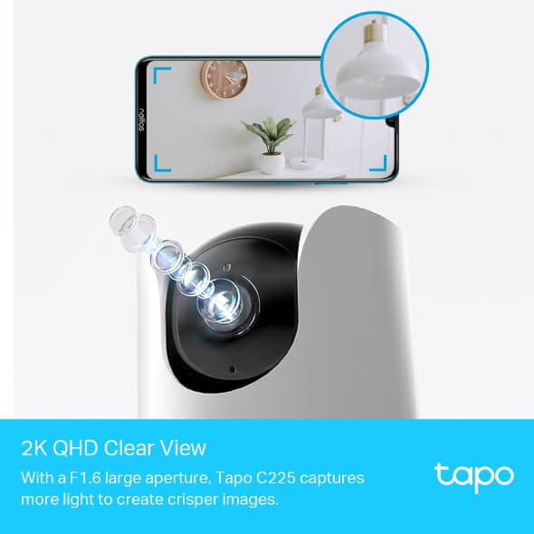 Hình Ảnh Camera Wifi TP-LINK 4MP Quay Quét Thông Minh Tapo C225