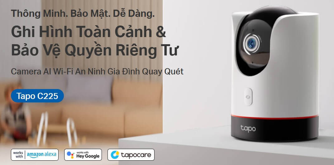 Hình Ảnh Camera Wifi TP-LINK 4MP Quay Quét Thông Minh Tapo C225
