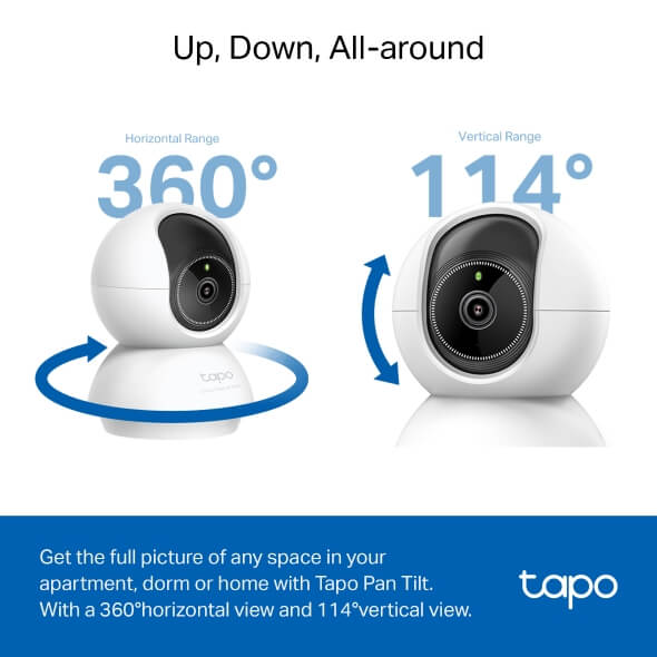 Hình Ảnh Phạm Vi Duy Chuyển Của Tapo C230 Camera IP 5MP TP-LINK 