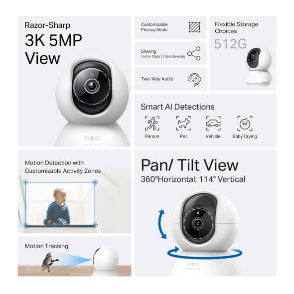 Hình Ảnh Tapo C230 Camera IP 5MP TP-LINK Giám Sát An Toàn
