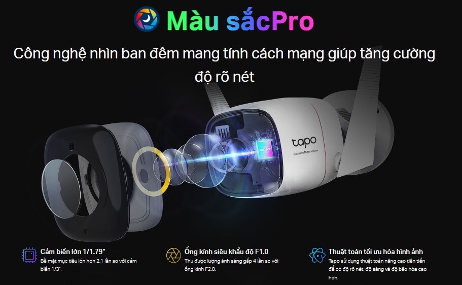 Hình Ảnh Tapo C325WB Camera IP TP-LINK Ngoài Trời Có ColorPro 4MP 