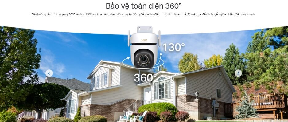 Camera IP TP-LINK Quay Quét 360° Ngoài Trời 5MP Tapo C530WS