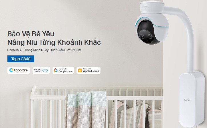 Hình Ảnh Tapo C840 Camera AI TP-LINK Quay Quét Giám Sát Trẻ Em