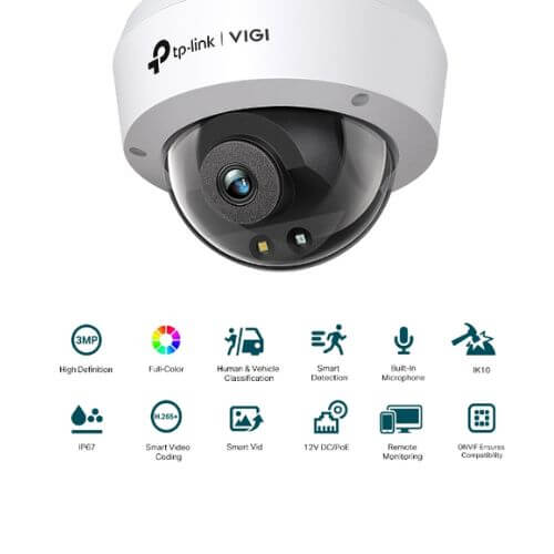 Hình Ảnh VIGI C230 Camera IP Dome TPLINK Có Màu 3MP