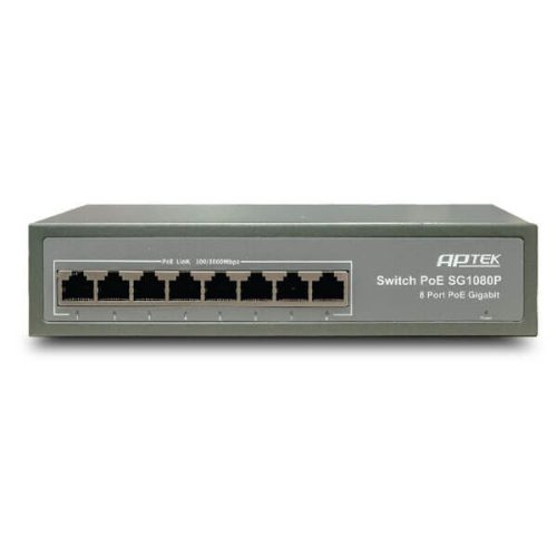 Hình ảnh switch poe 8 port 10/100/1000Mbps Aptek SG1080P