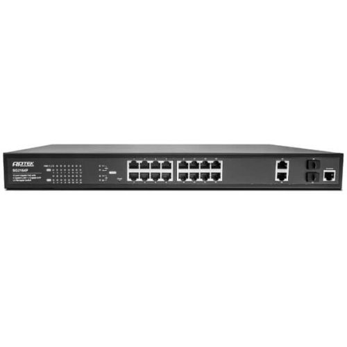 Switch Poe 16 Port Gigabit cho phép cấu hình bằng giao diện web Aptek SG2164P