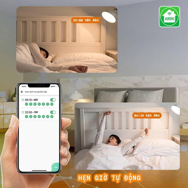 Công tắc cảm ứng Datic 1 nút có thể hẹn giờ bật tắt tự động