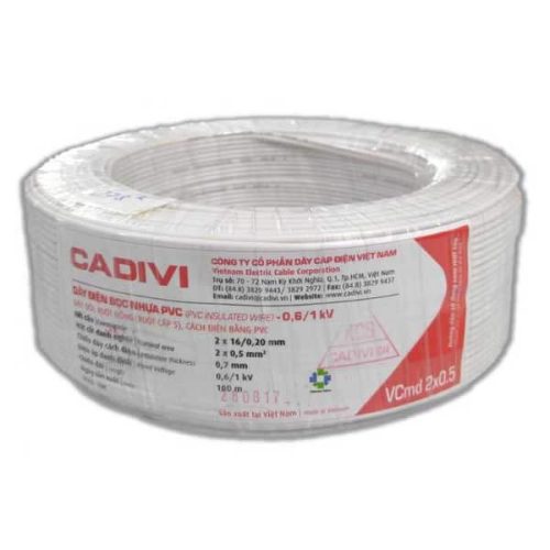 Hình ảnh dây điện cadivi 2x0.5mm